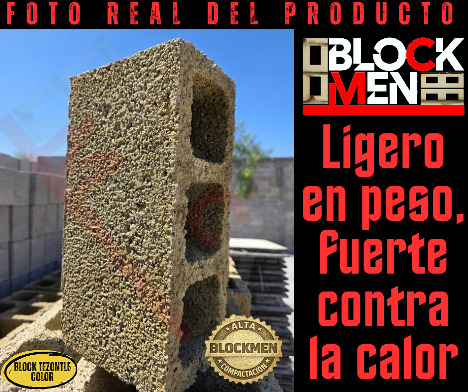 BLOCK 15x20x40 TEZONTLE AMARILLO