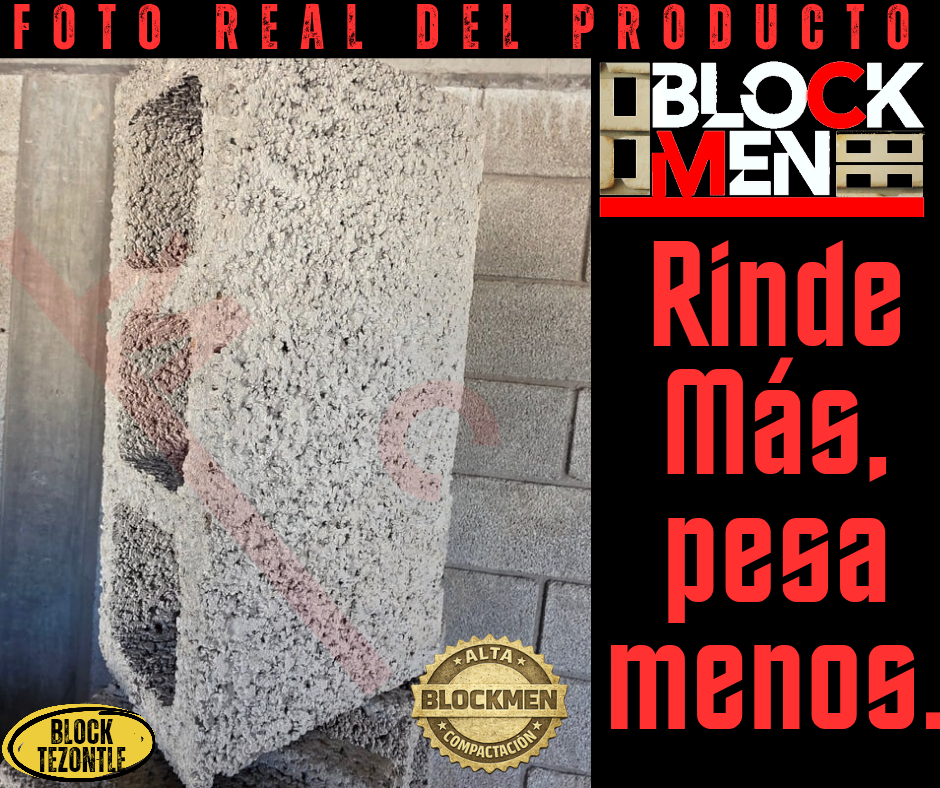 BLOCK 15x20x40 TEZONTLE