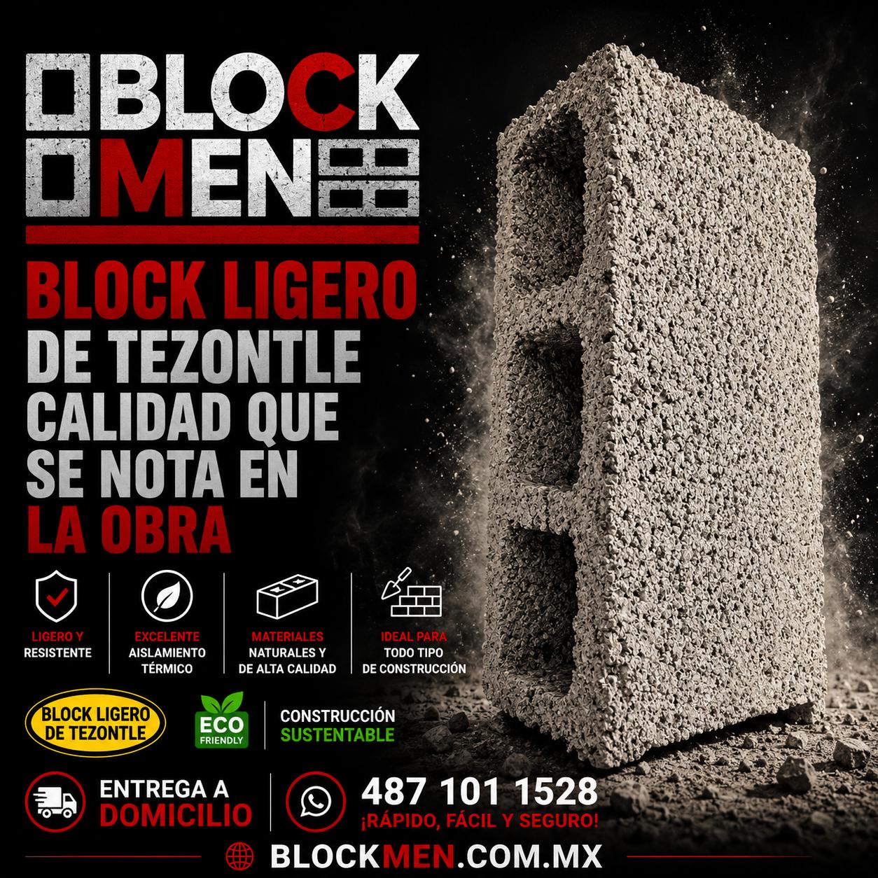 BLOCK 15x20x40 TEZONTLE
